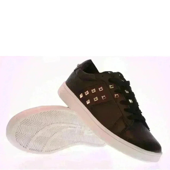 NEW NIB Truffle Collection by Nasty Gal Women's Ava Black Stud Detail Trainer - Picture 3 of 7